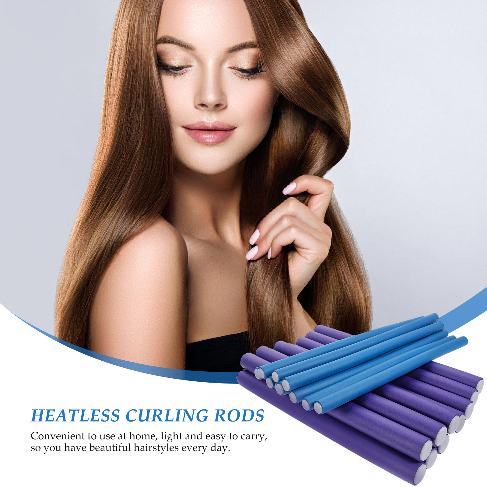 20pcs Curling Rods Rollers Hair Rods Rollers Long Hair Curlers Women Hair Rollers