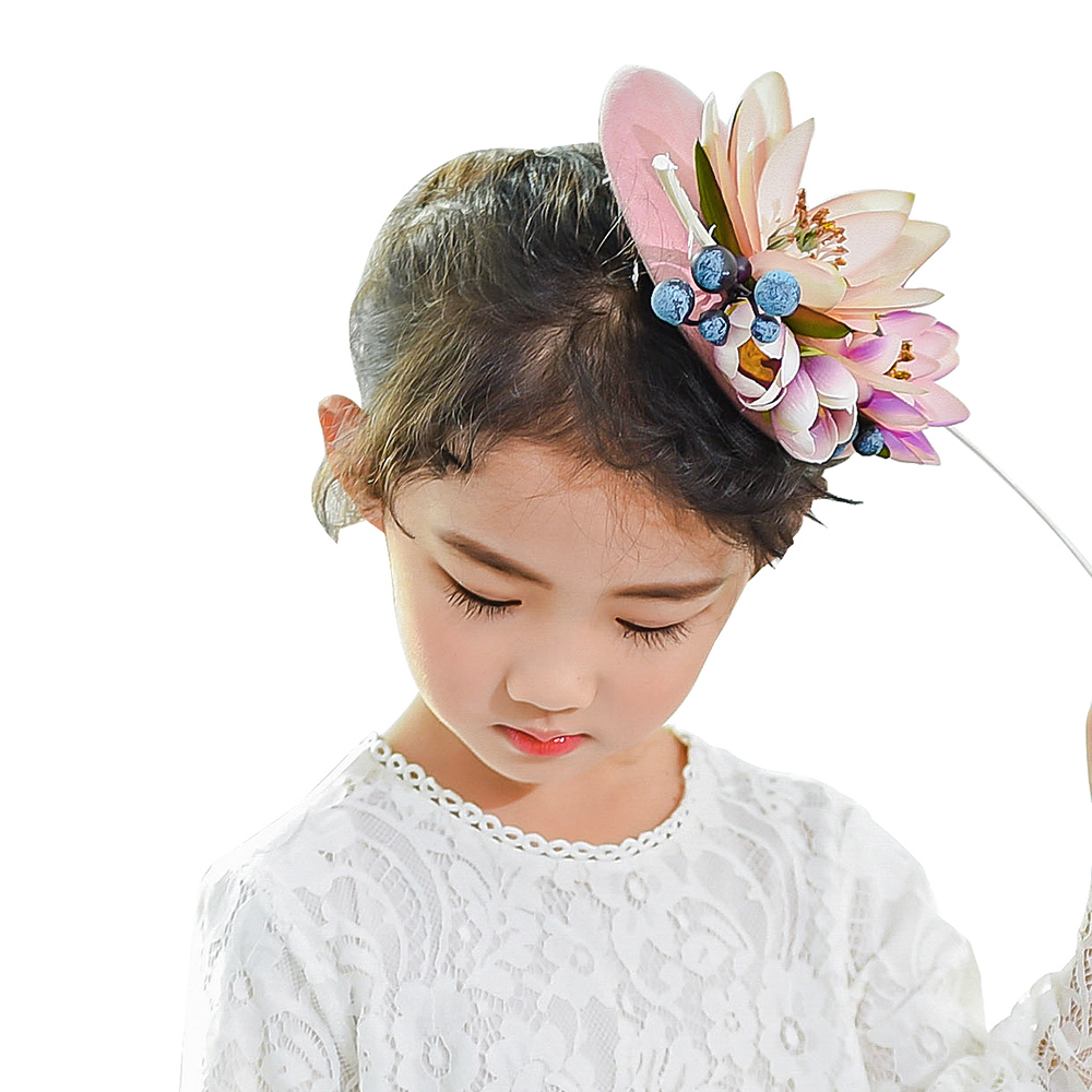 Fascinators Hat Women Girls Lotus Flowers Feathers Hat Hair Clip Accessories Cocktail Birthday Tea Party Wedding Bride Headwear