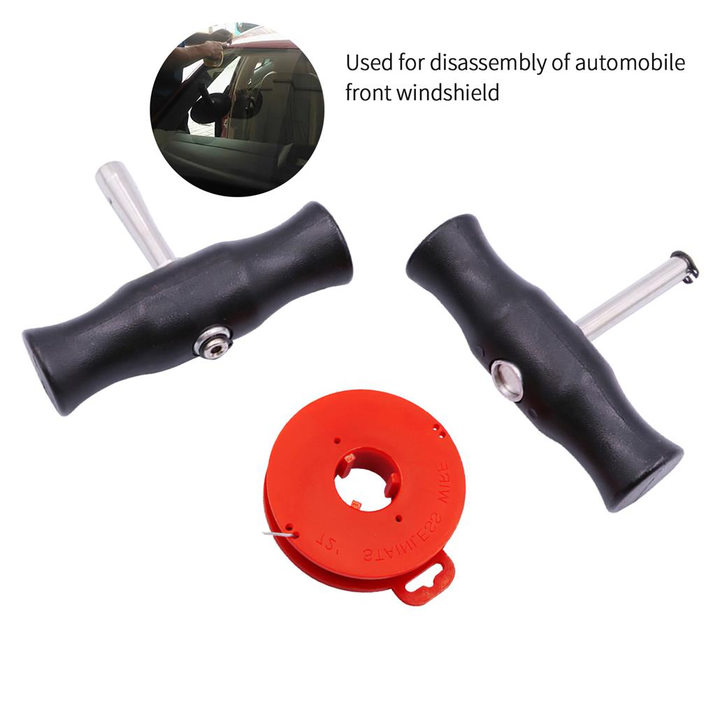Windshield Removal Kit Professional Windscreen Fitting Cutting Wire Handle Set Repair Hand Tool Car Glass Remover for Repairing