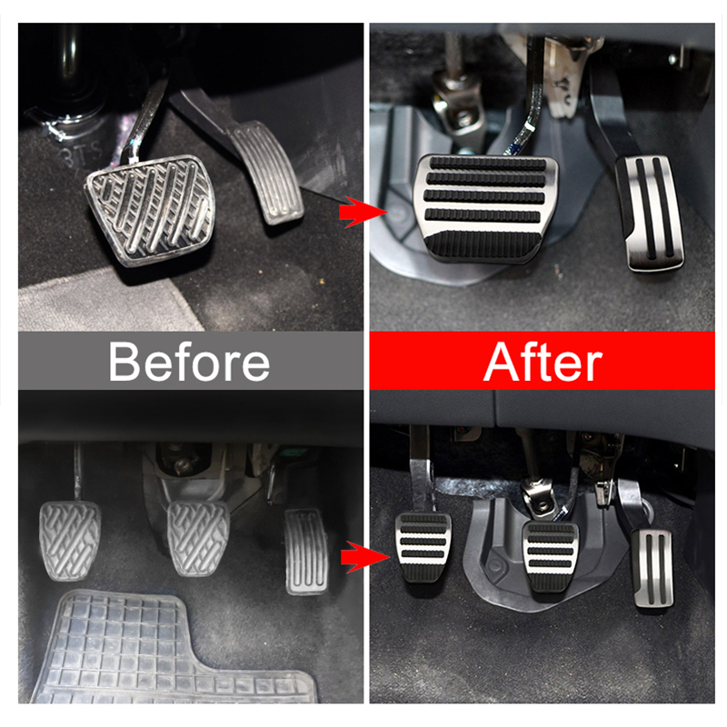 Car Foot Pedal Pads For Nissan Bluebird Sylphy Almera Pulsar Sentra G10 G11 B17 B18 Car Brake Clutch Pedal Set Metal Pads Covers