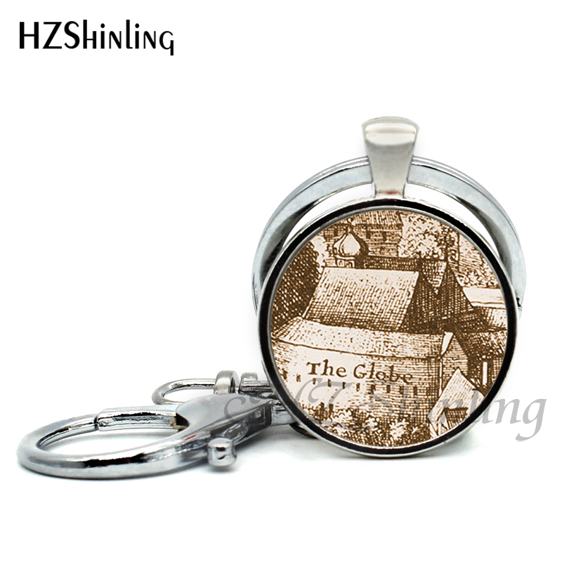 2017 Newest Globe Keychain Handmade World Map Planet Earth Geography Key Chain Glass Dome Keychains for Women