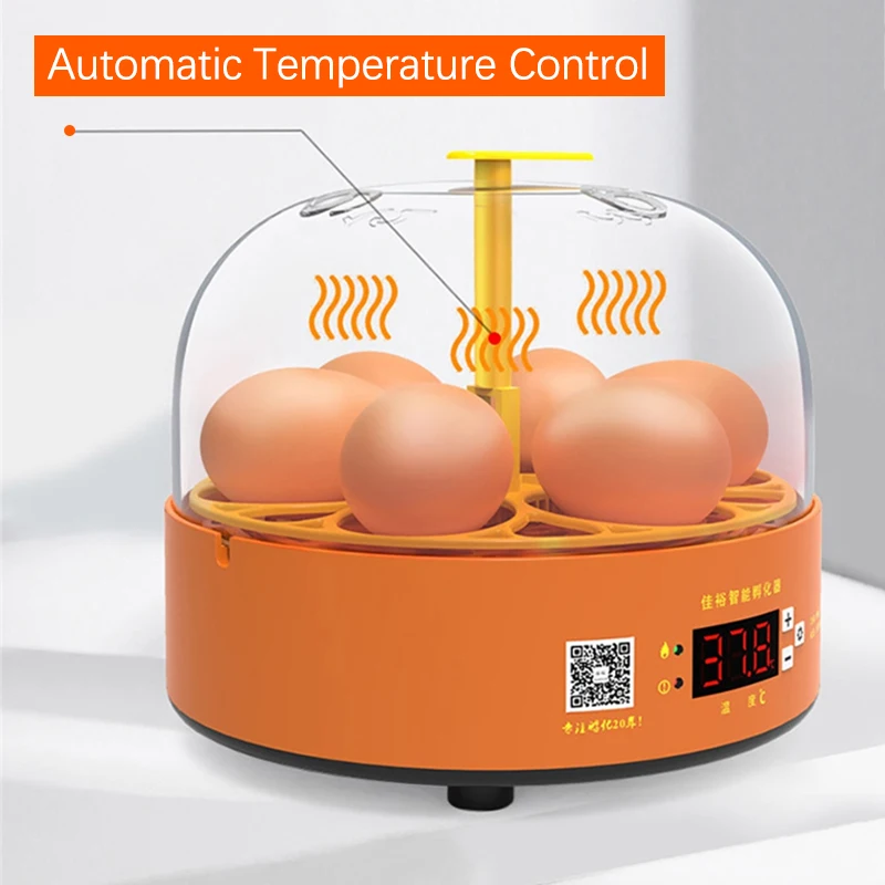 6/9/12 Eggs Incubator Fully Automatic Turning Hatchery Incubator Brooder Machine Farm Animals Egg Digital Temp Control Incubator