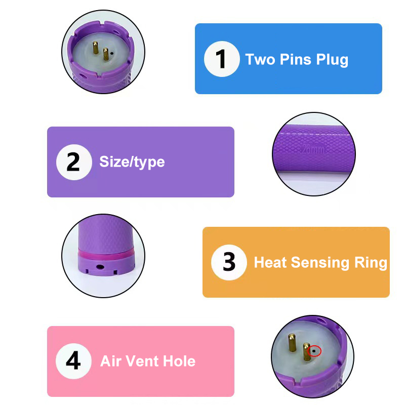 10pcs/set 24V Standard Digital Hair Rollers Sponge Clips Set Electric Heated Perm Curler Wool Curl Big Wave Curling Rod Bar 1808