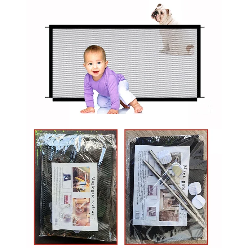 Mesh Guard Gate Outdoor Dog Ingenious Pet Retractable Safety Indoor Stair Tall Toddler Fence Isolation