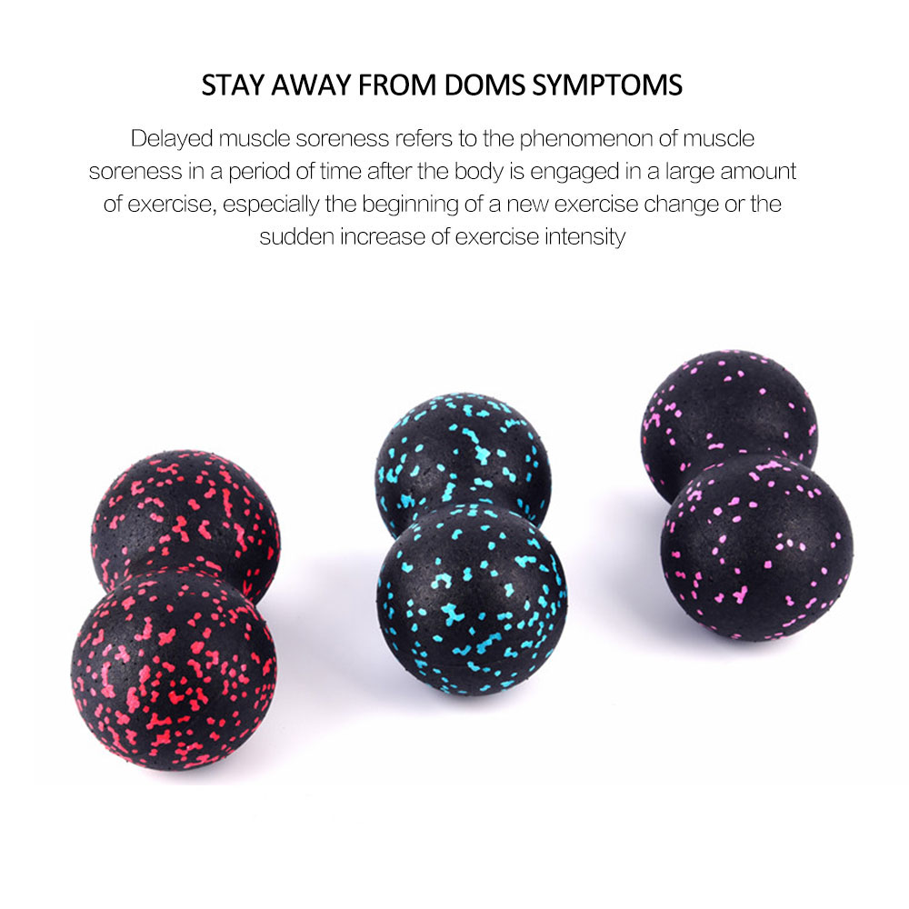 Yoga Massage Roller Ball Peanut Double Lacrosse Spiky Fasciitis Balls Back Ball For Plantar Relief Mobility Myofascial Pain