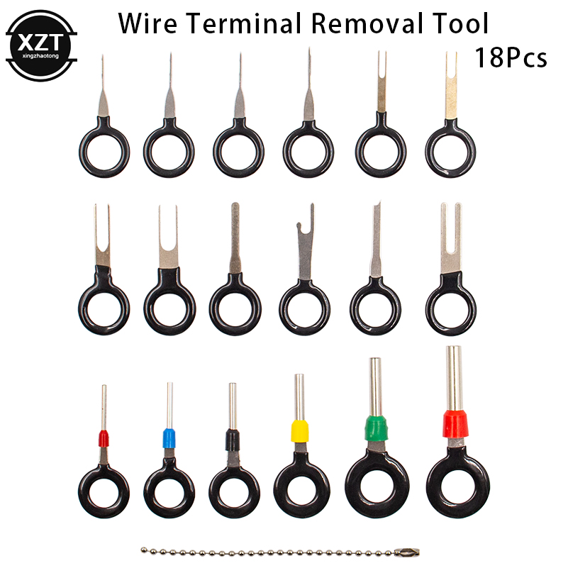 Car Terminal Removal Tools Car Electrical Wiring Crimp Connector Pin Extractor Kit Auto Car Repair Hand Tool Plug Key