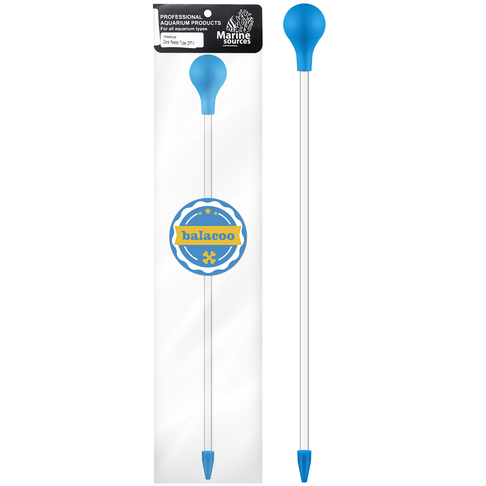 Coral Feeder Tube Aquarium Coral Dispensing Feeder Long Acrylic Tube for Coral Feeding