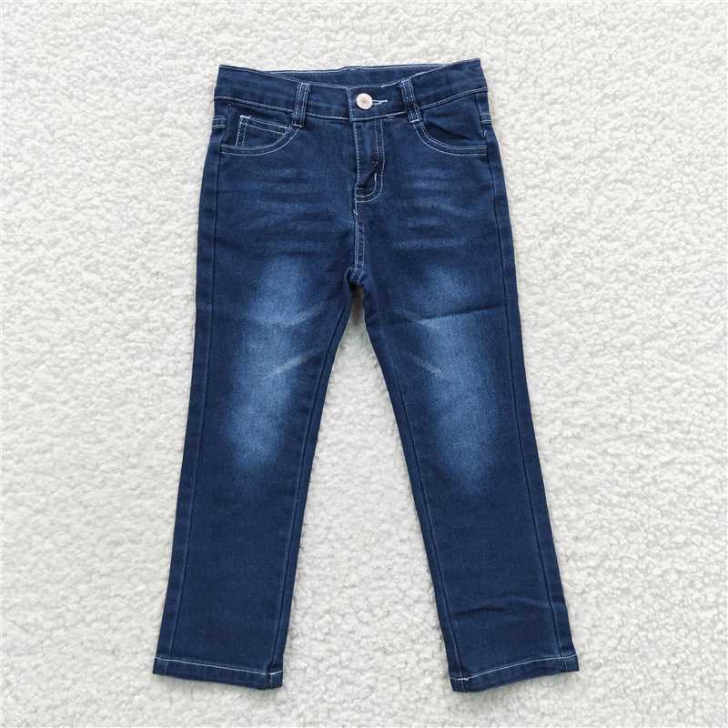 Wholesale Toddler Zipper Pants Kid Infant Pocket Black Checkered Children Denim Trousers Baby Boy broken-hole Jeans New Clothing
