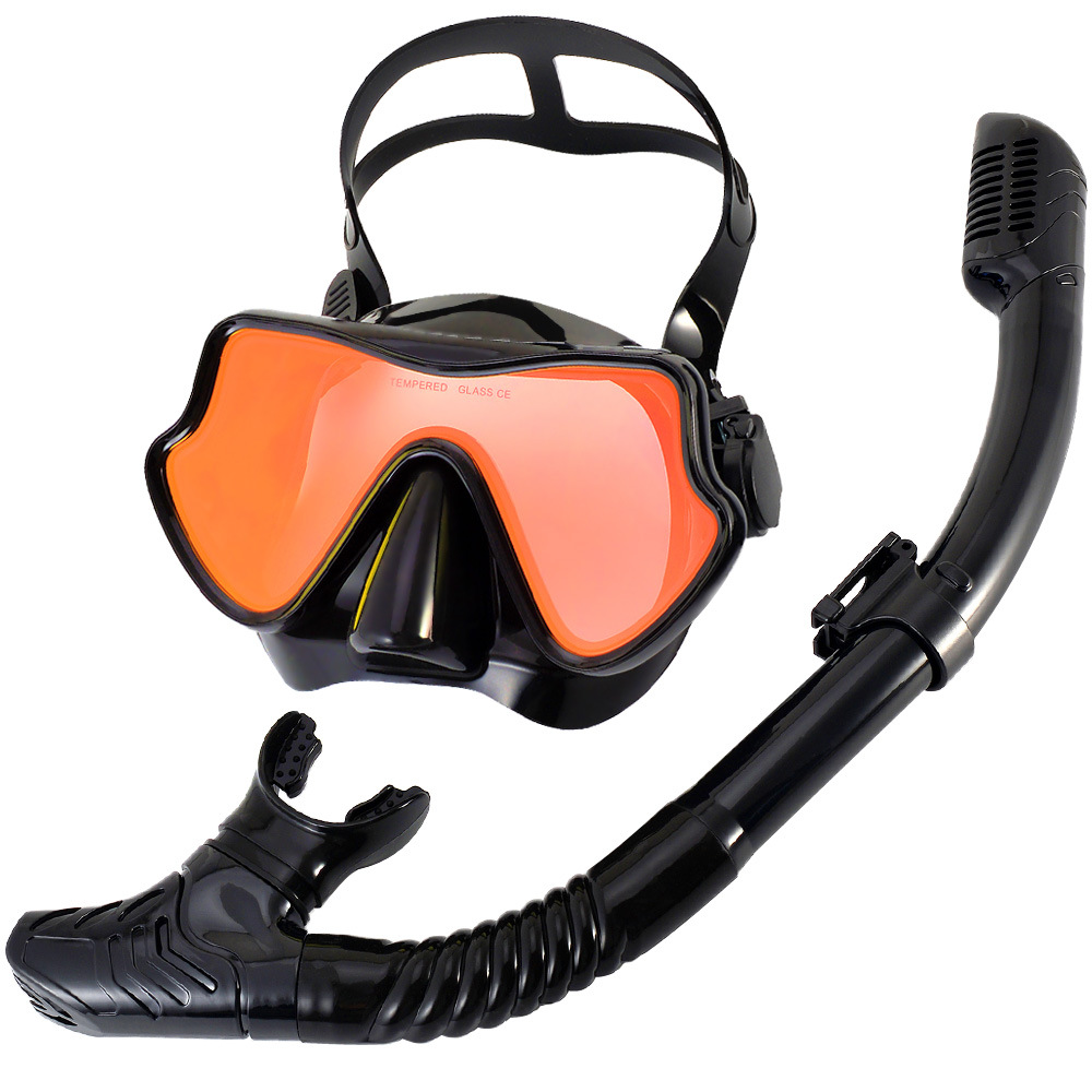 Diving Mask Snorkel Professional Scuba Diving Masks Snorkeling Set Adult Silicone Skirt Snorkeling Mask Diving Mask Goggles