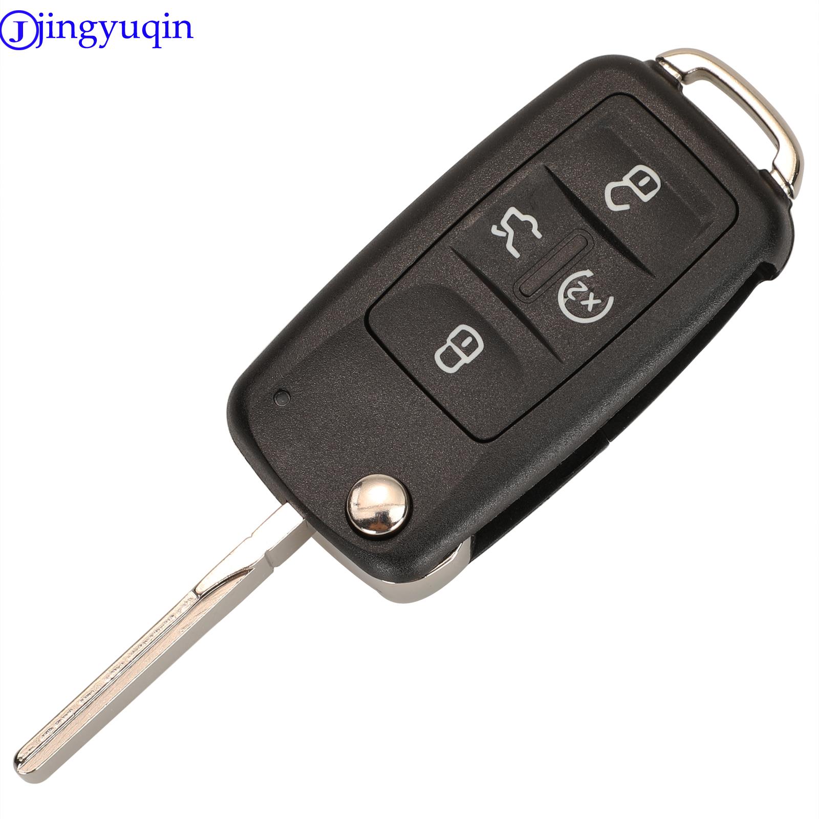 jingyuqin 2/3/4/5 Buttons Folding Remote Car Key Case Shell For VW Sharan Tiguan Golf Sagitar Polo MK6 Touareg