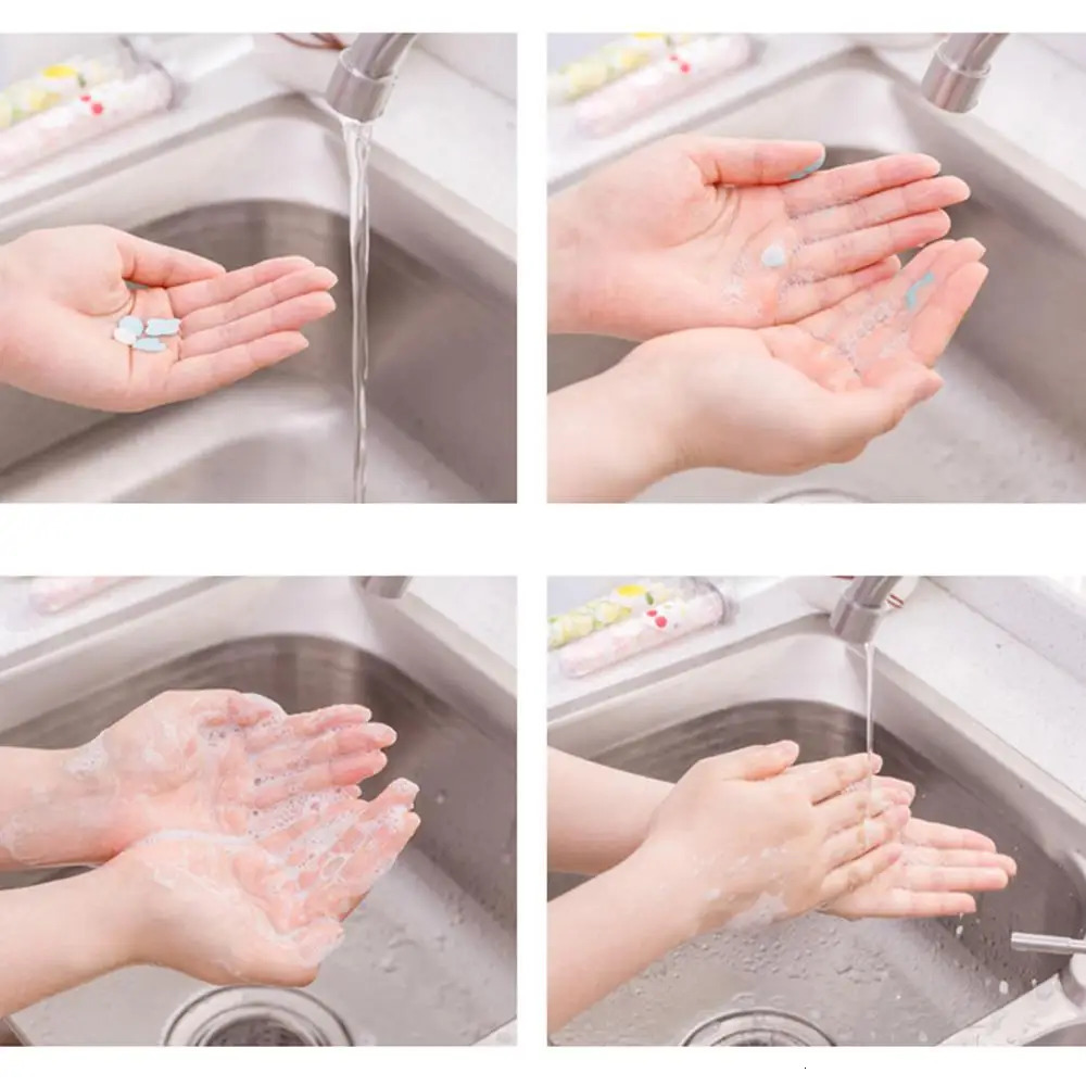 501001000PCS Portable Disposable Paper Soap Travel Soap Sheets Flowers Shape Mini Scented Slice Sheets for Outdoor Washing 240629