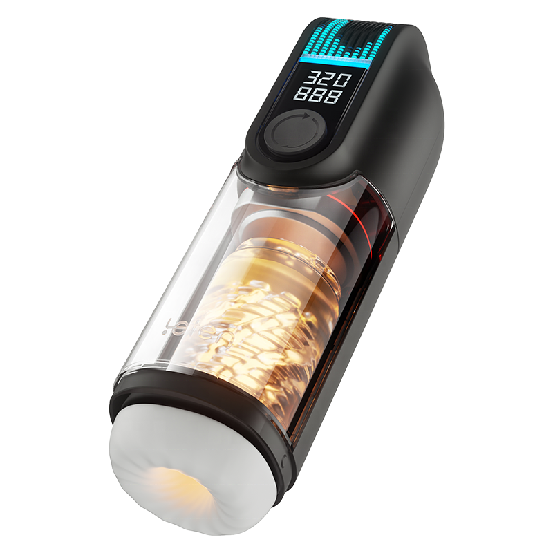 New Arrival Super Motor 320/minute High Class Men Masturbator Telescopic Clip Sucking Smart Heating Real Vagina Pocket Pussy