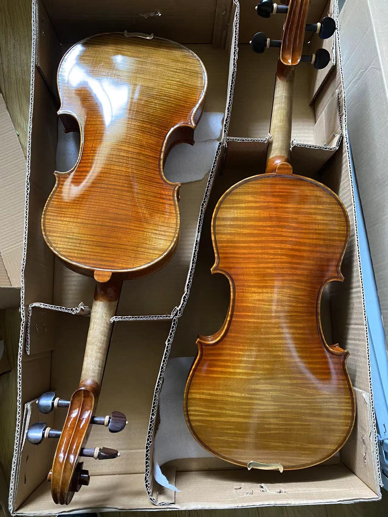 60-y old Spruce! Stradivarius violin 4/4 Top Oil Varnish European spruce violino & bow case strings Aubert Bridge!