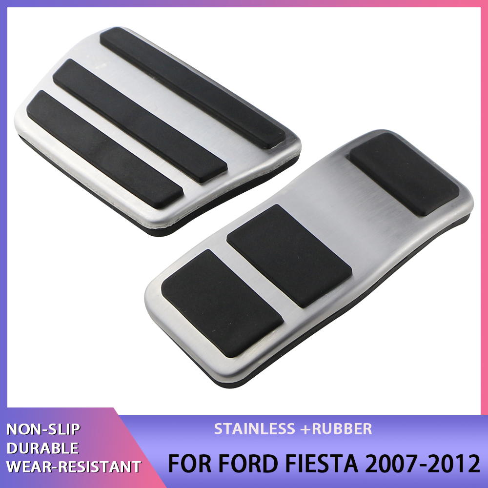 Car Brake Pedal Accelerator Gas Footrest Pedals Pad Cover Fit for Ford New Fiesta MK7 2008 2009 2010 2011 2012 2013 Accessories