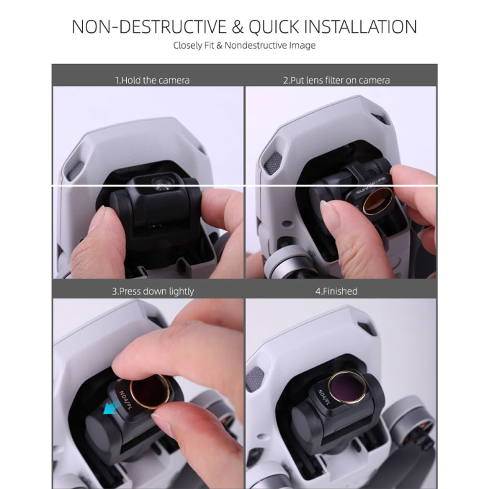 For DJI Mini 2 SE Gimbal Camera Lens Filter UV CPL ND4 8 16 32 NDPL Set Filter Kit for DJI Mini 2/Mini SE Drone Accessories