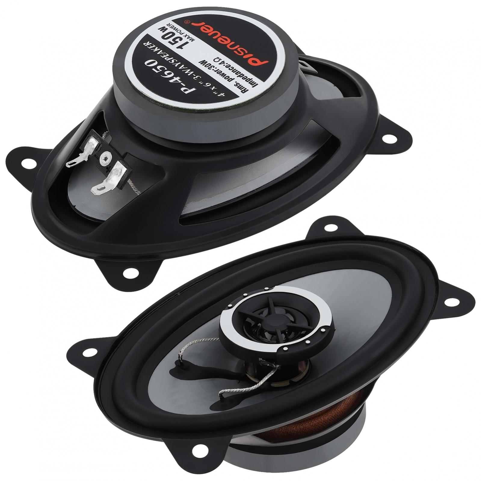 2pcs 4 x 6 Inch 150W Audio Full Range Frequency Car Coaxial Speaker 2 Way Auto Music Stereo Hifi Speakers