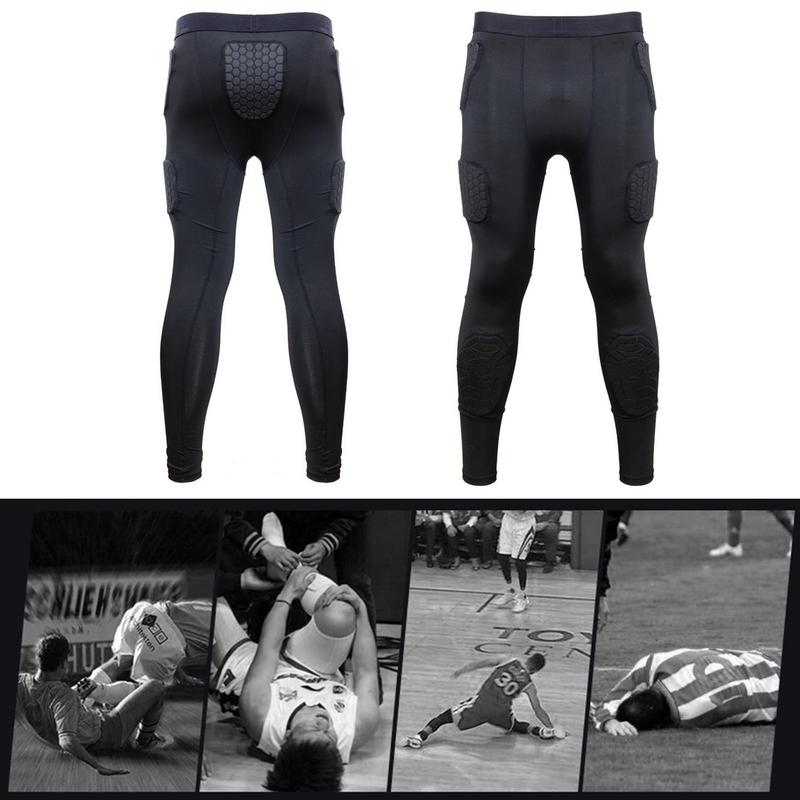 Professional Goalkeeper Soccer Training Pants Knee Pad Slim Skinny Football Pants Knee Pads Shin Guard Safety Protective Pants