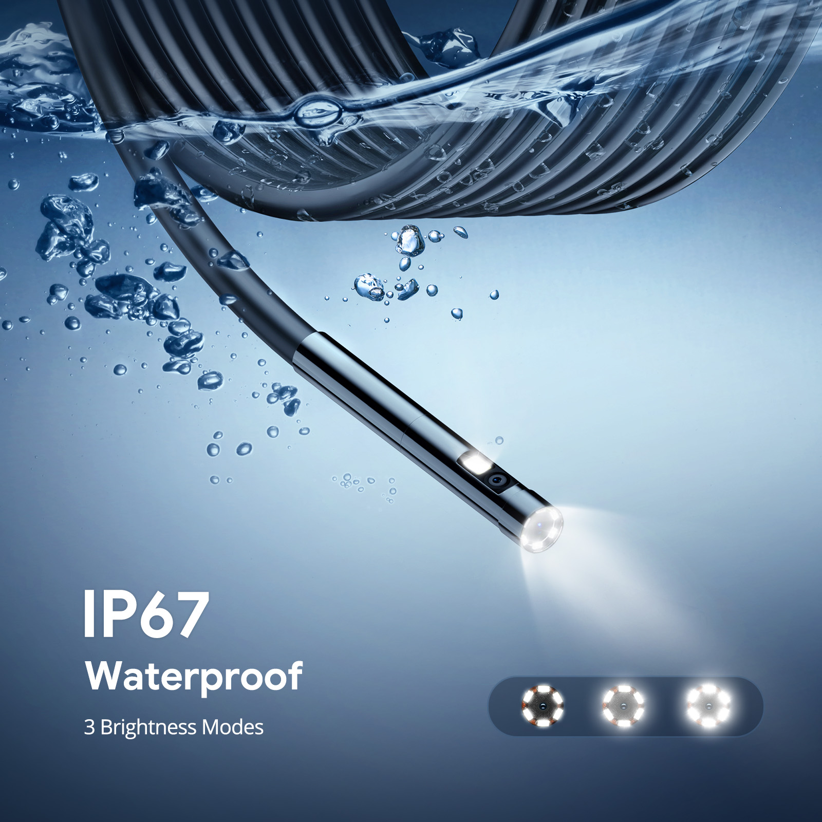 DEPSTECH 1080P Endoscope Camera 2MP Dual Lens 5.5mm/ Triple Lens 8mm 4.3inch Screen Borescppe Industry Endoscopic for Cars DS380