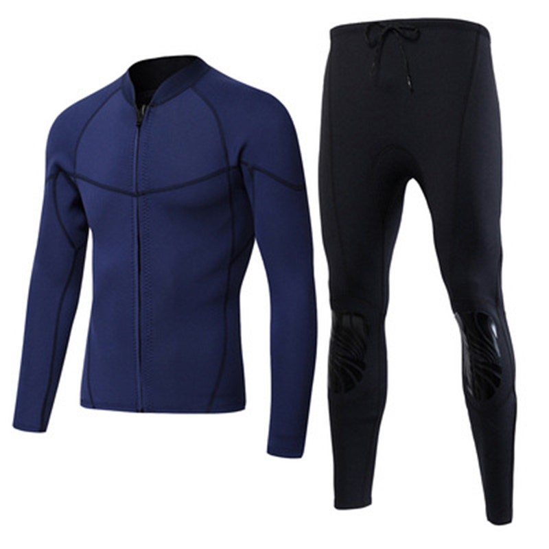 2.5mm Freedive Wetsuit Neoprene Split Cool Diving Suit Men Long Sleeve Thermal Surfing Swimsuit Scuba Surfing Fishing Suit Male