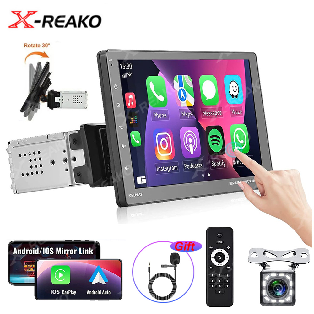 X-REAKO 9'' 1 Din Universal MP5 Stereo Phonelink Car MultiMedia Player with Bluetooth Car FM Audio Support USB LINK Carplay AUT