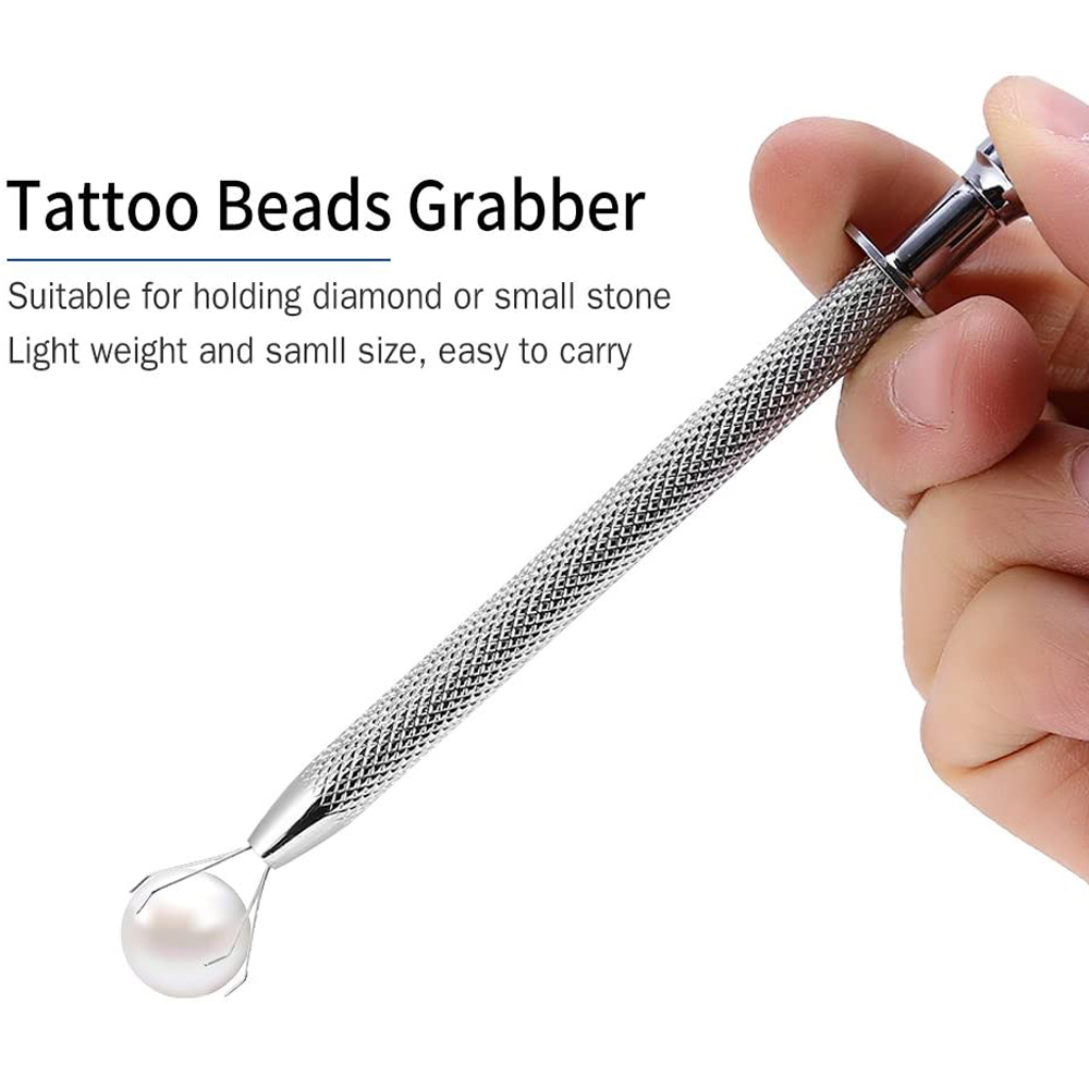1PC Surgical Steel Professional Belly Ear Tongue Septum Lip Piercing Forceps Tweezer Clamp Self-Locking Piercing Needle Tool