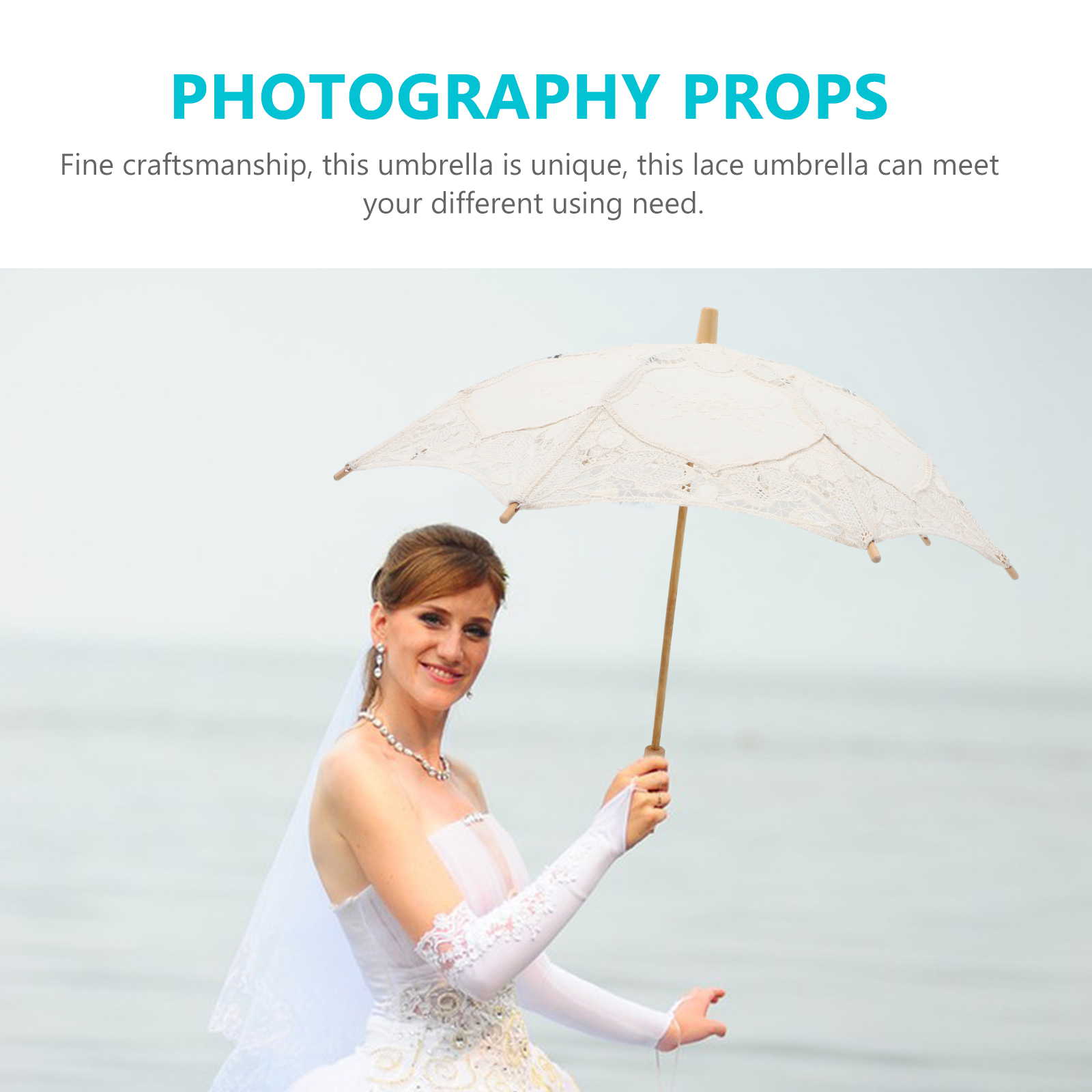 Wedding Costume Umbrella Cosplay Lace Umbrella Decor Lace Parasol Prop Photography Prop