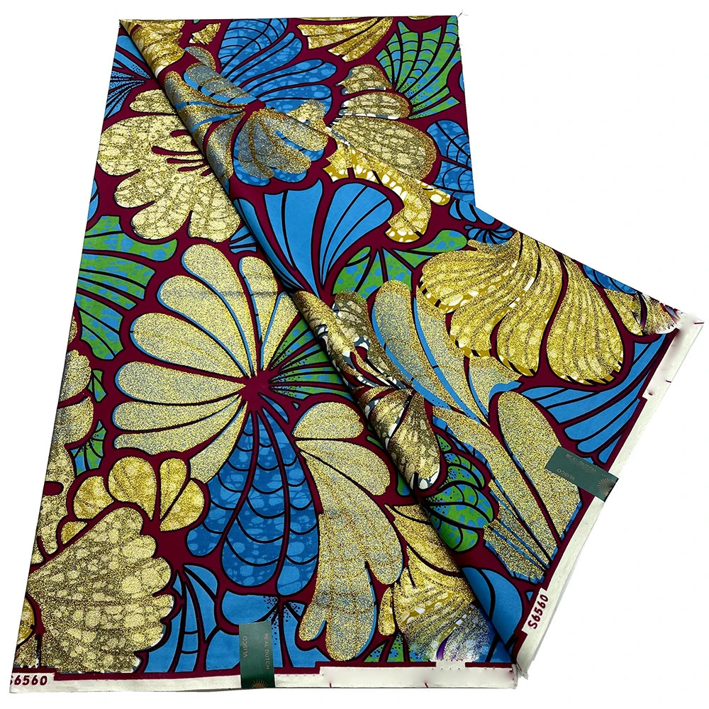 est Grand Super 100%Cotton African Golden Wax Fabric 6 Yard High Quality Wax Print Ankara Fabric For Sewing Women Party Dress 240618