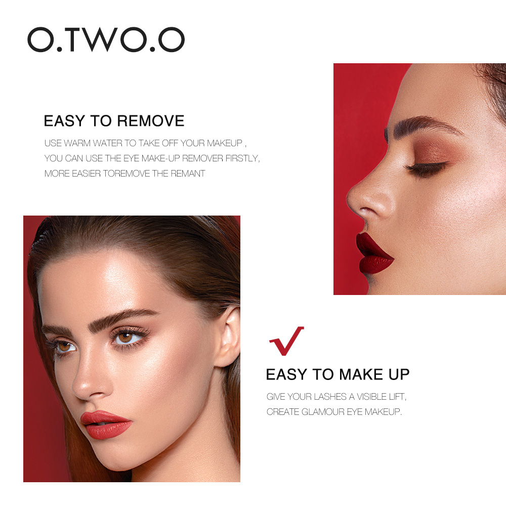 O.TWO.O 3d Silk Fiber Eye Mascara Lengthening Thick Curly Waterproof Makeup Mascara Long Volume Eyelashes Extension