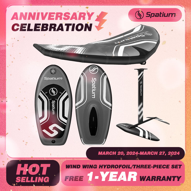 Spatium new water sports inflatable boat hydrofoil foil board wind surf rapid delivery for surfing