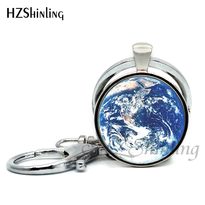 2017 Newest Globe Keychain Handmade World Map Planet Earth Geography Key Chain Glass Dome Keychains for Women