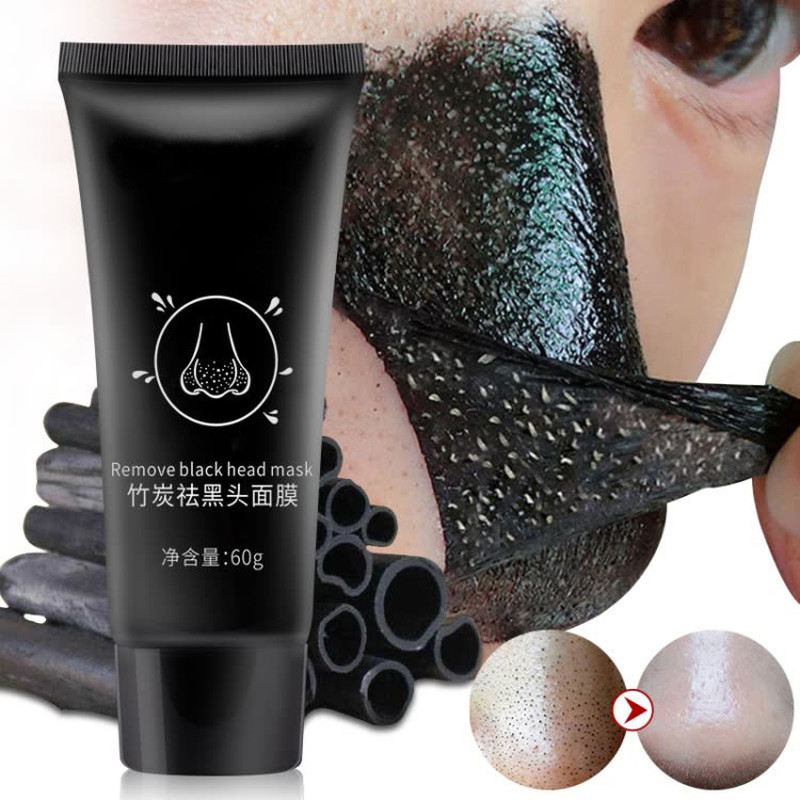 1pc 60 ml Bamboo Charcoal Blackhead remover face mask care Against black dots mask Remove black dots beauty skincare nose mask