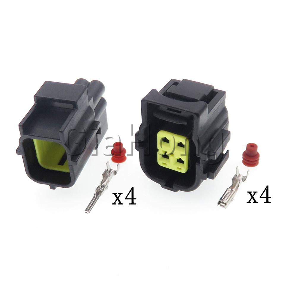 1 Set 4 Ways Starter Auto Parts 184248-1 Auto Replacement Socket with Terminal and Rubber Seals Car Wiring Waterproof Connectors