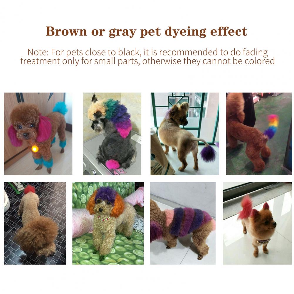 80g Pet Dog Cats Hair Color DIY Dye Agent Semi Permanent Dye Cream Non-Fading Colorful Dog Hair Bright Coloring Dyestuff Pigment