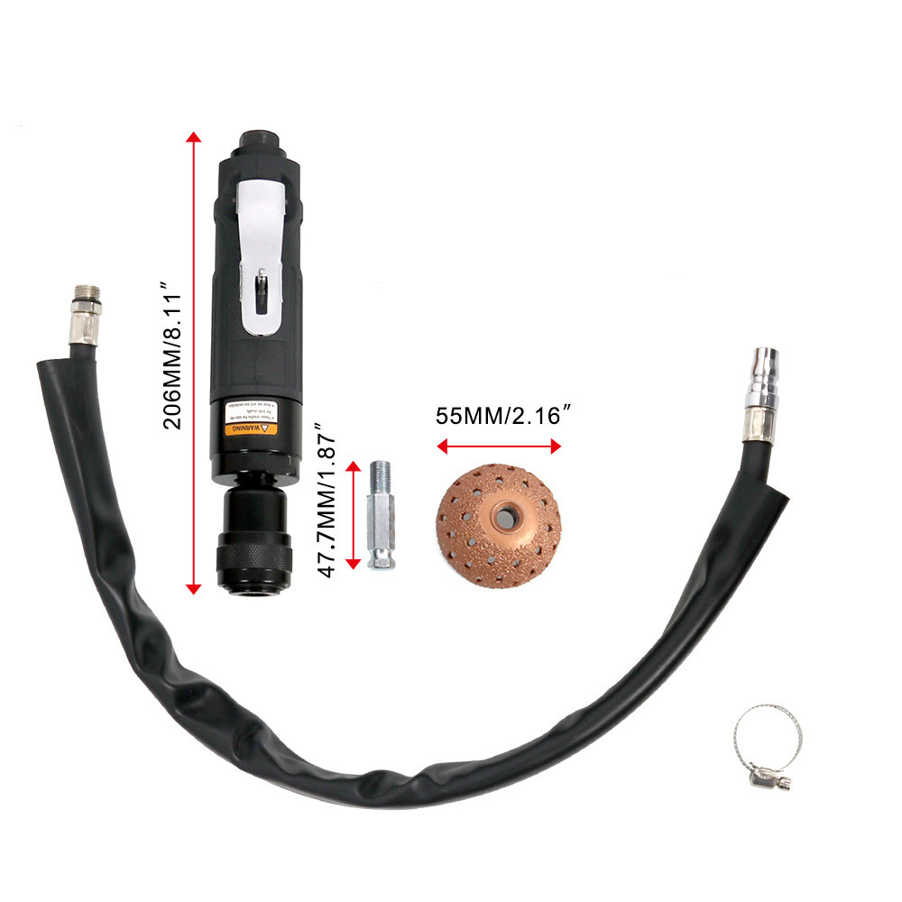 Low Speed Air Tire Buffer Tire Repair Tool Polishing Tool Kit, Pneumatic Tire Grinder 2800RPM 55mm