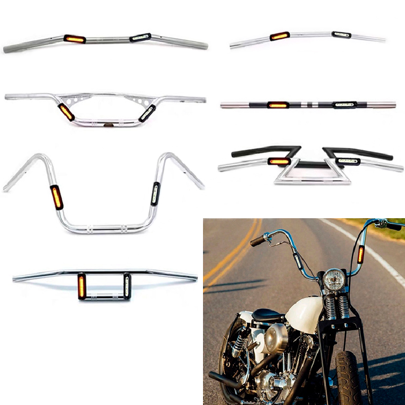 High Quality 12V Led Handlebar Lights For 22Mm-25Mm Modified Motorcycle Turn Signal Corne Light Water Proof Brake Fog Lamp