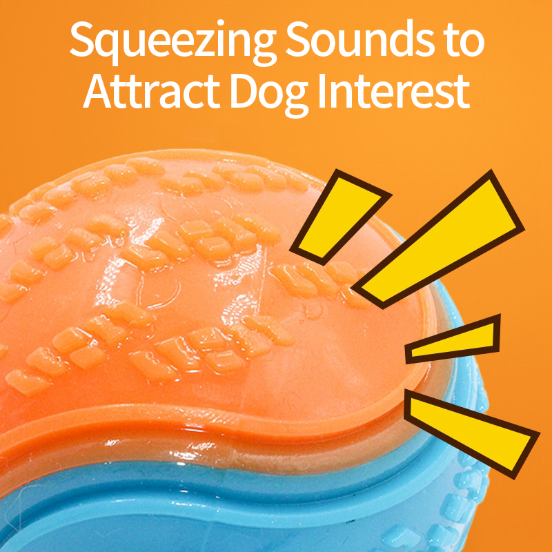 Rubber Elastic Ball Puppy Funny Dog Toys Durable FloatableSqueaking Bite Resistant Dog Toys Teeth Cleaning Toy Pet Products