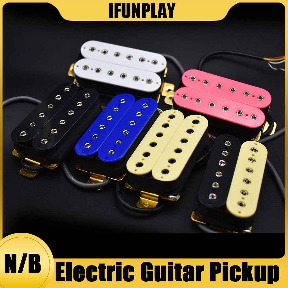 1Pc Adjustable Hex Screw Double Coil Humbucker Guitar Pickup Ceramic Magnet Neck Bridge 50MM 52MM Pickup for LP Electric Guitar