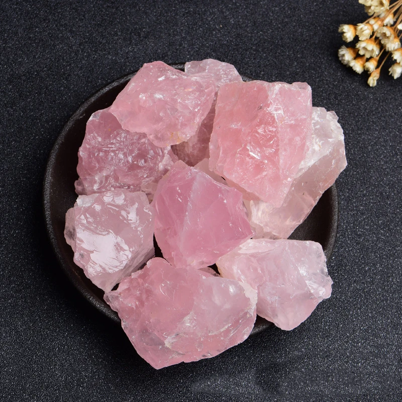 Real Crystals Rose Quartz Heart Chakra Healing Stones Aromatherapy Stones Natural Stone Bulk 500g Stone Party Favors