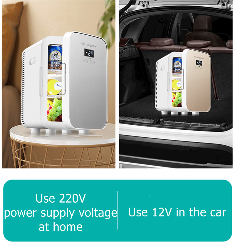 Car Fridge Beverage Cooler Portable Mini Fridge Freezer Drink Makeup Skin Care for Autos/home Refrigerator Car Small Fridges
