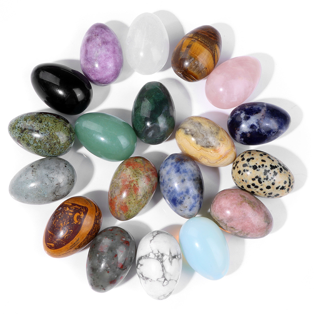 Stone Egg Healing Crystal Egg Natural Gems Ball Home Decor Chakra Reiki Energy Quartz Mineral Specimen Easter Gifts