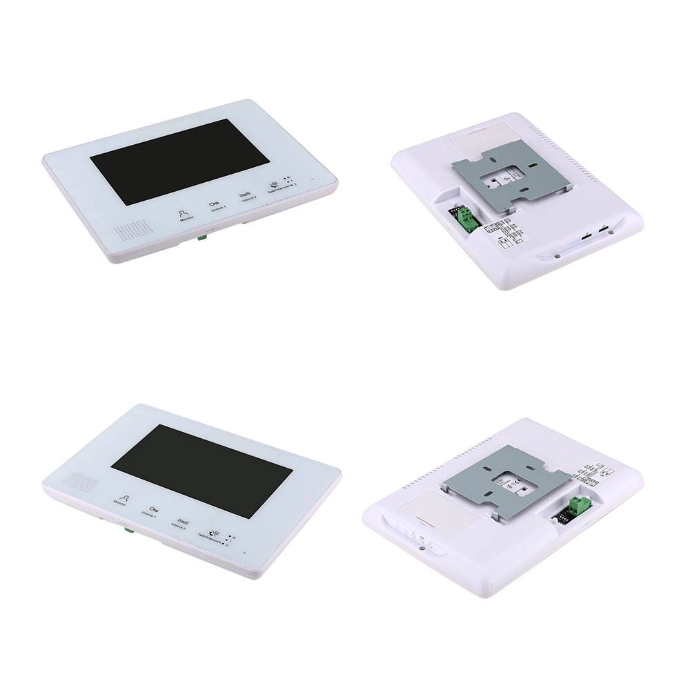 7 Inch BUS 2 Wire Video Door Phone Intercom systems Kit for home 1 Units 1/2/3/4 Camera Apartment Night Vision
