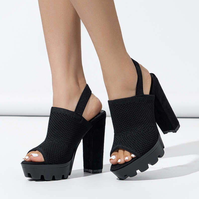 New Spring Winter Women Pumps Quality Buckle European Ladies Shoes PU High Heels Woman Boots Fast Delivery Platform