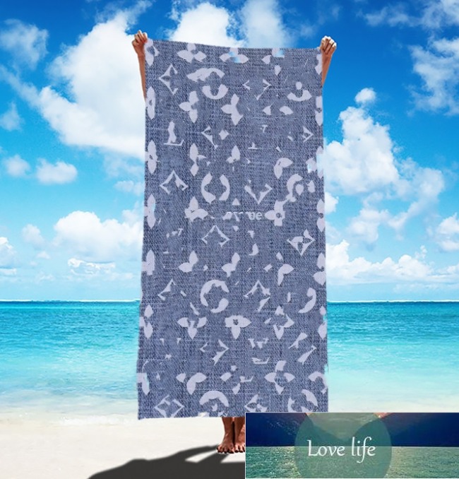 New Designer Beach Towel Fashion Letter Printed Women Home Bathtowel Wholesale Microfiber Girl Long Bath Towels Gifts