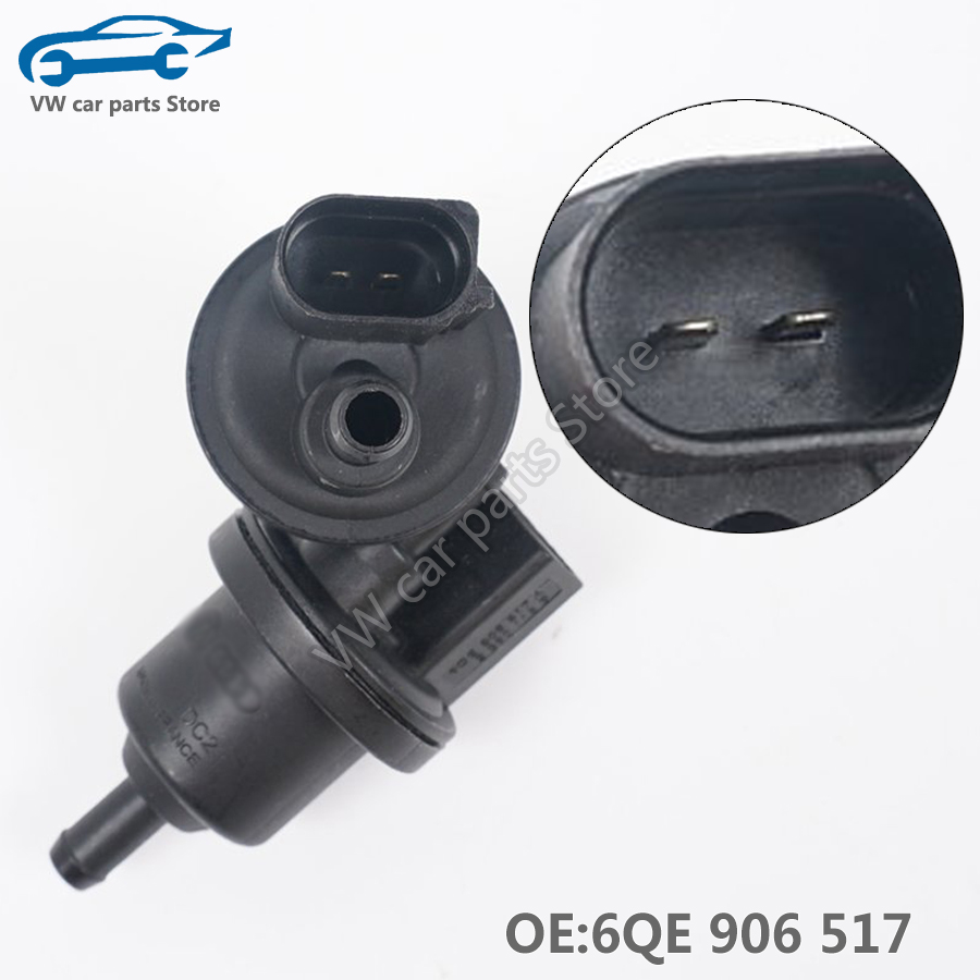 6QE906517 Canister Purge Vent Valve Solenoid For VW Golf Passat POLO Beetle Jetta Tiguan Touareg Audi A3 A4 A6 TT 1C0 906 517 A