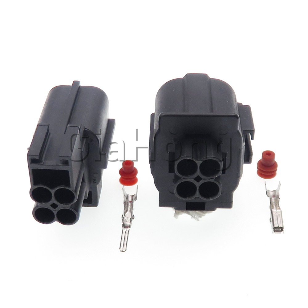 1 Set 4 Ways Starter Auto Parts 184248-1 Auto Replacement Socket with Terminal and Rubber Seals Car Wiring Waterproof Connectors