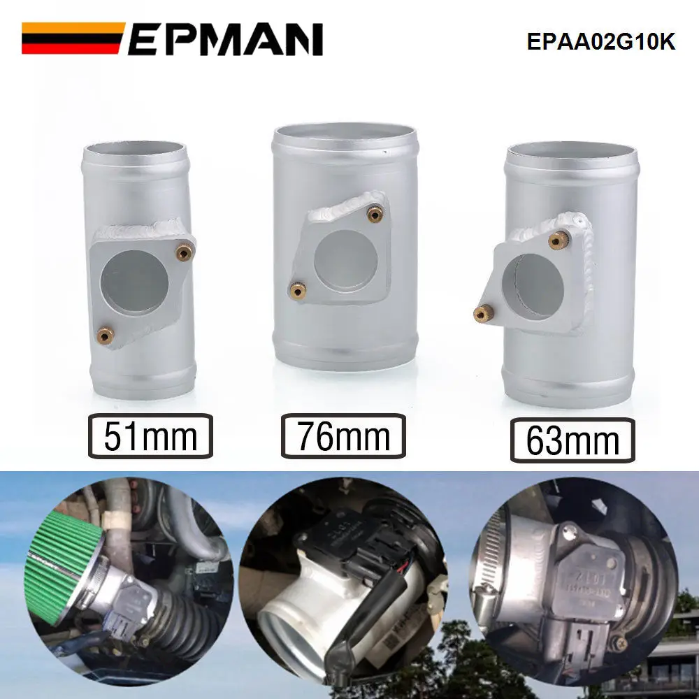 EPMAN 2"/2.5"/3" Aluminum Air Flow Sensor Adapter For Toyota For Mazda For Subaru Air Intaker MAF Adapter Flange Base EPAA02G10K
