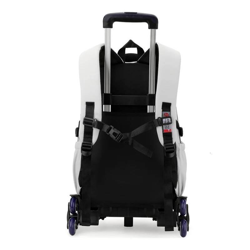 School Bag with wheels Rolling Backpack for boy Kids Student Wheeled Backpack Trolley School Bag Travel Trolley backpack Luggage 240621