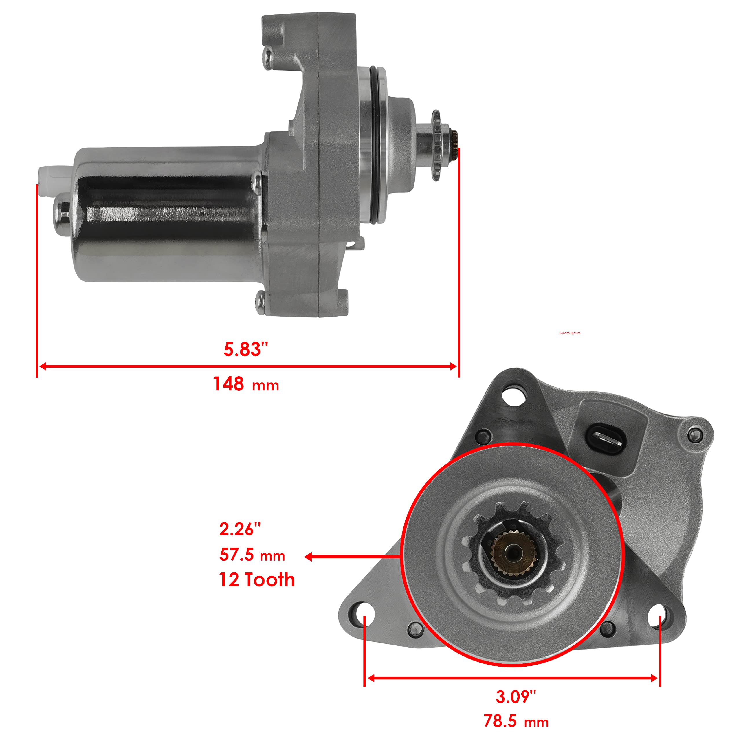 Electrical 410-58006 Starter For Alien Motors Mohave 110 Rockstar 150 Baja Motorsports STR125 Baja Storm 125 WD90 11612-A90-10