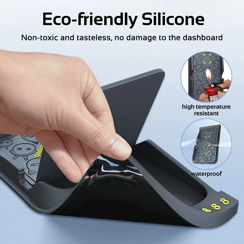3 in 1 Anti-slip Car Phone Holder Parking Lot Dashboard Silicone Mat GPS Bracket Cellphone Smartphone Number Stand Accessories
