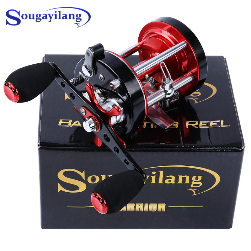 Sougayilang 6+1BB Trolling Fishing Reel 4000 5000 6000 EVA Handle Right Hand Baitcasting Reel Saltwater Carp Sea Fishing Reel